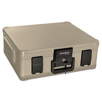 SureSeal By FireKing® Fire And Waterproof Chest, 0.38 Cu Ft, 19.9w X 17d X 7.3h, Taupe freeshipping - TVN Wholesale